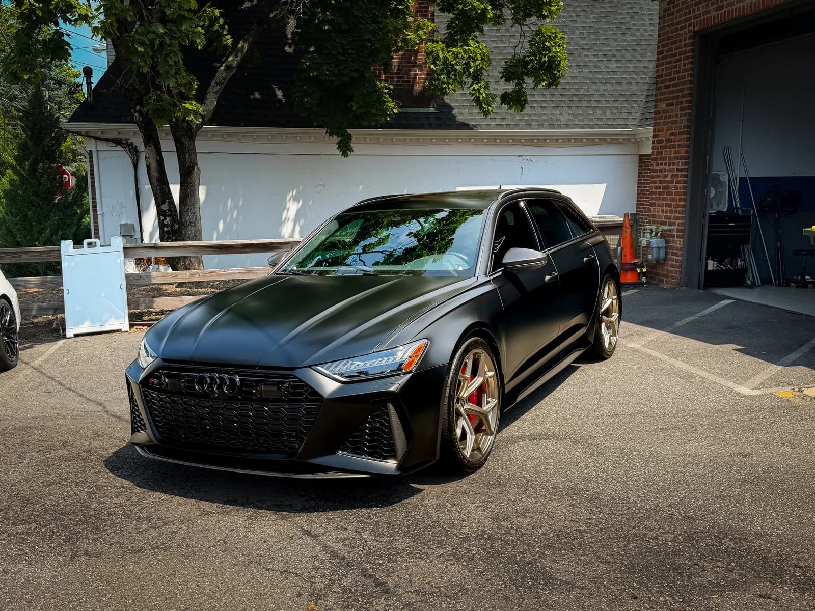Audi RS6 Avant in satin finish with bronze wheels detailed at CleanWorx