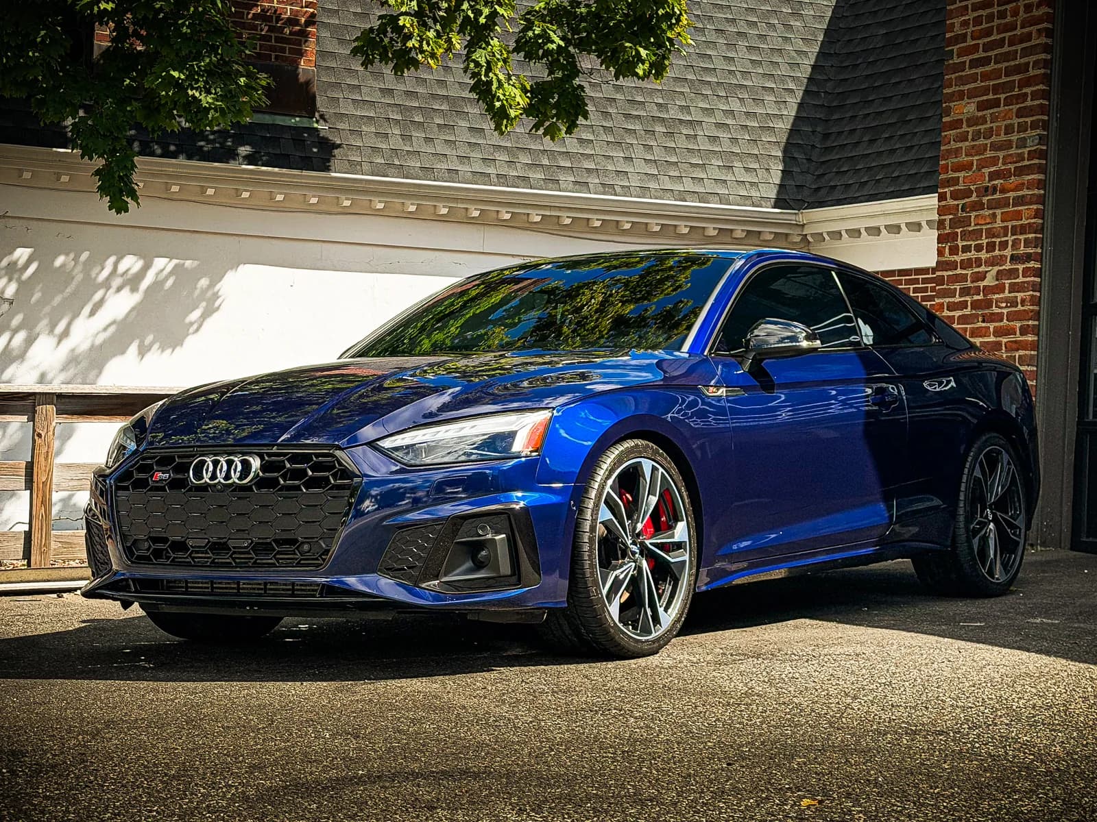 Audi S5 Coupe in Navarra Blue Metallic with deep swirl-free paint correction gloss