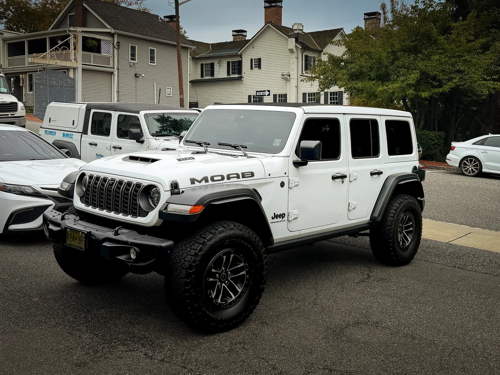 Jeep Wrangler Rubicon 392 detailed and dressed in front of CleanWorx shop