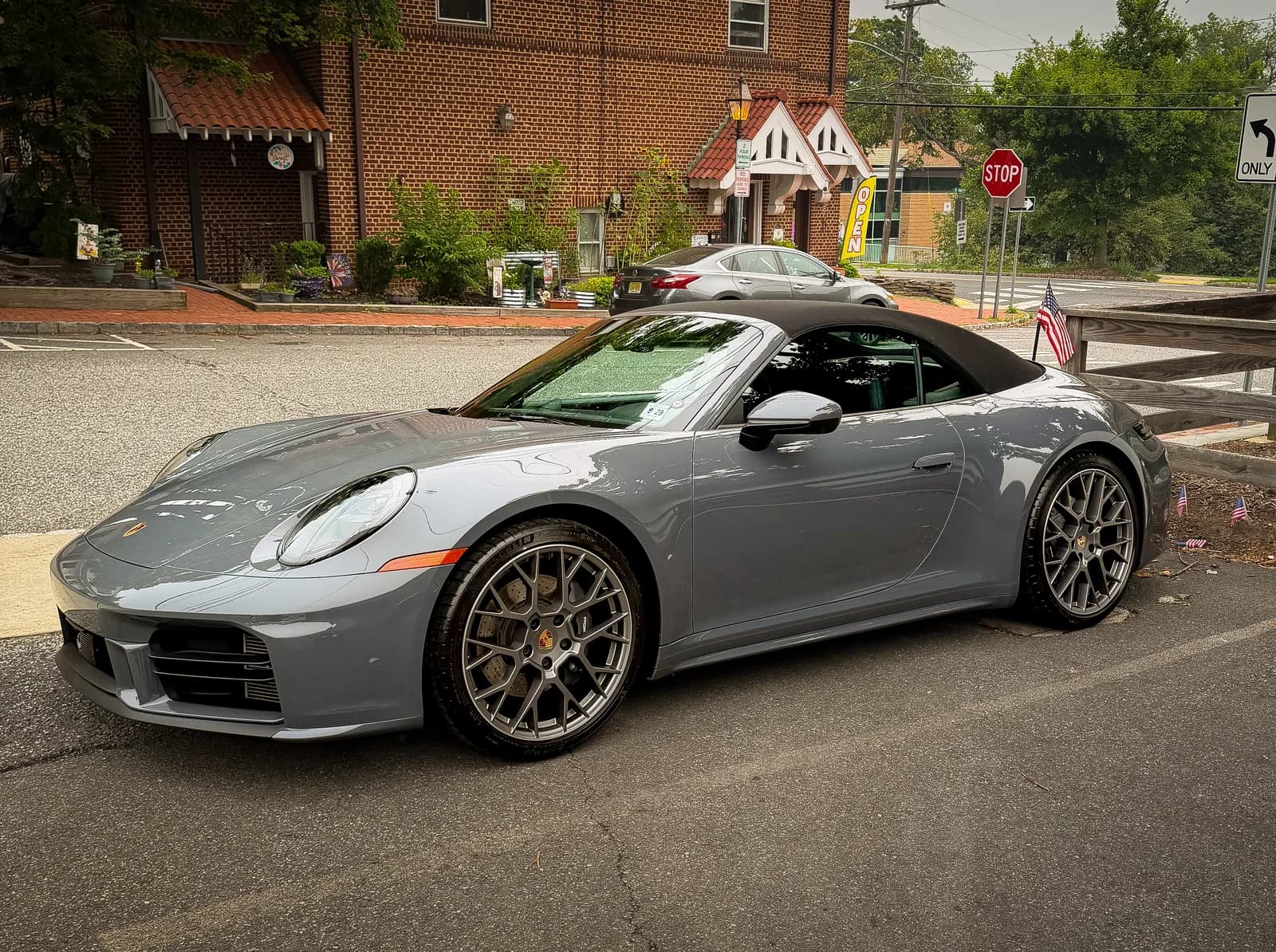 Porsche 911 Cabriolet in Arctic Grey with RS Spyder wheels detailed at CleanWorx